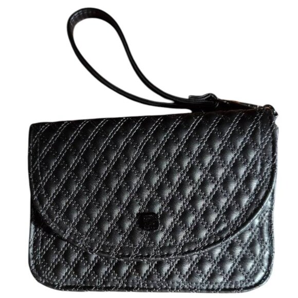 Vinci Camuto Wristlet Black Belt Quilted Bag 1 Compartment Purse Fanny Pack - Picture 1 of 7